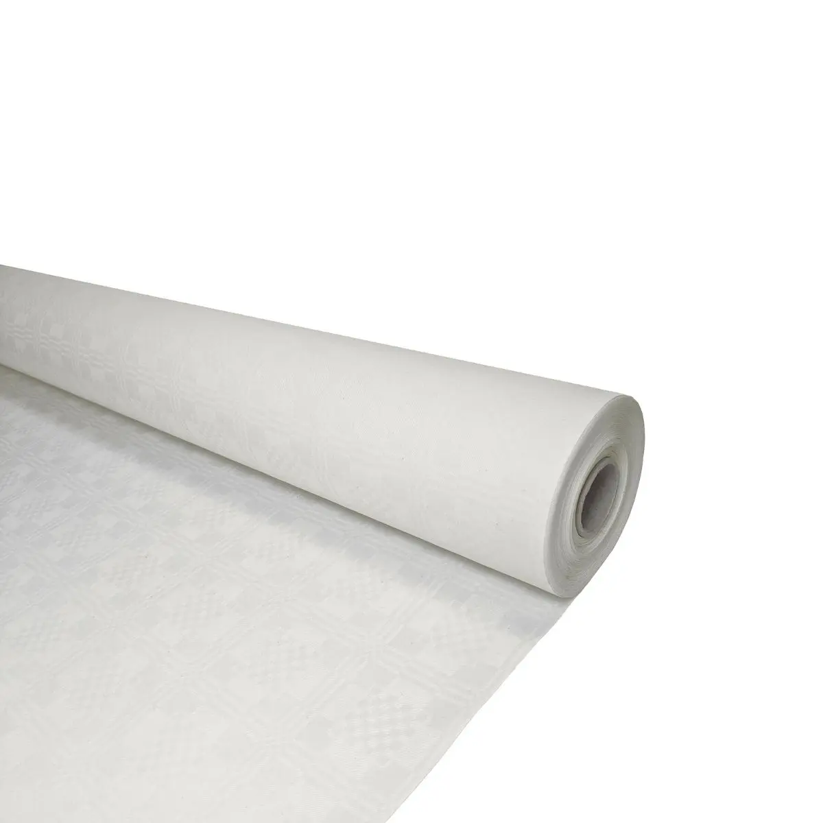 Papiertischdecke Rolle 50x1m Weiß | Damastprägung