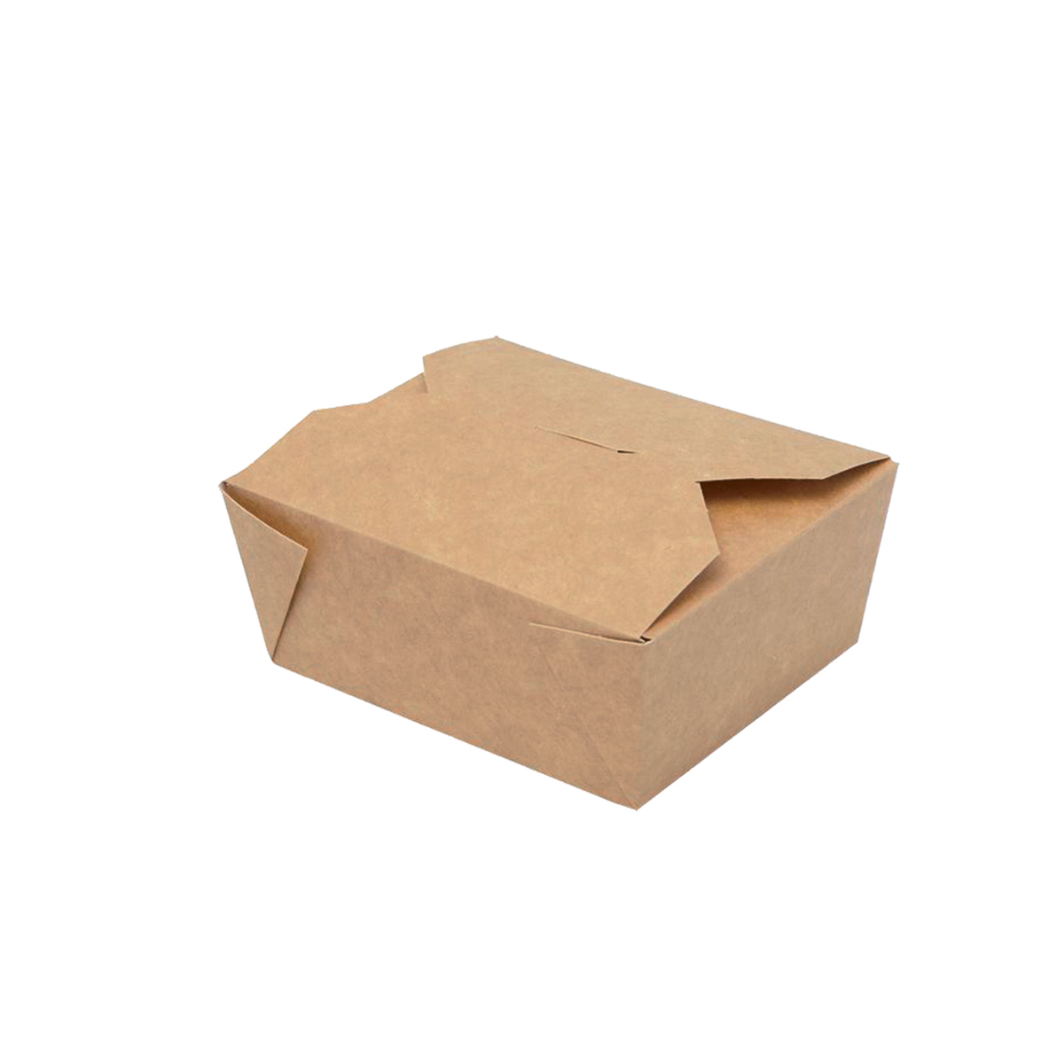 Lunchbox Pappe 500ml Braun/Weiß | 110x90x50 mm
