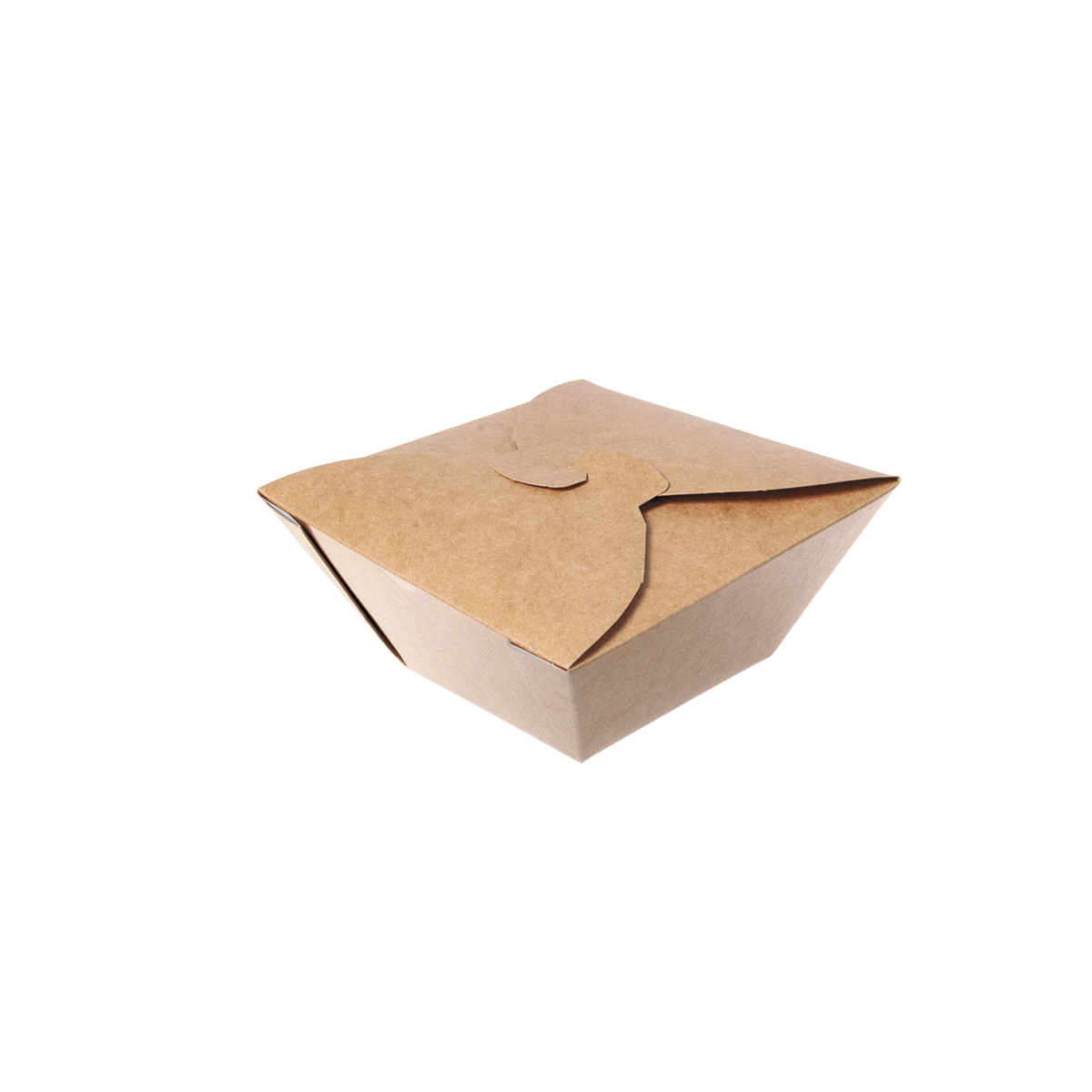 Lunchbox Pappe 1000ml Braun/Weiß | 170x170x70 mm