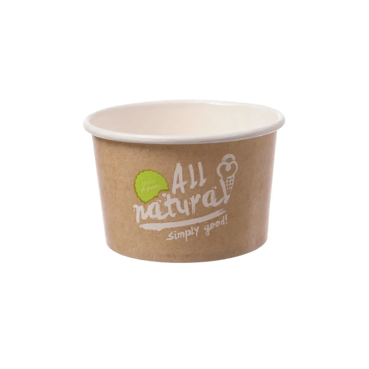 Eisbecher Pappe 500ml All Natural | Ø 109mm | 78mm
