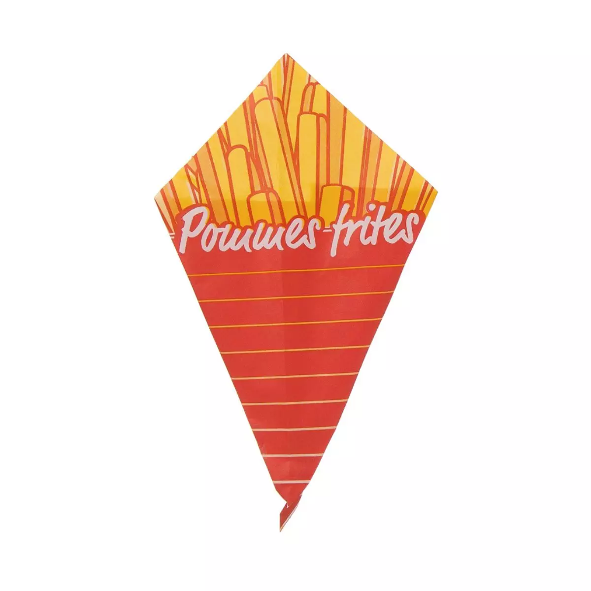 Pommes Spitztüte 100gr | Pommes Motiv | Fettdicht
