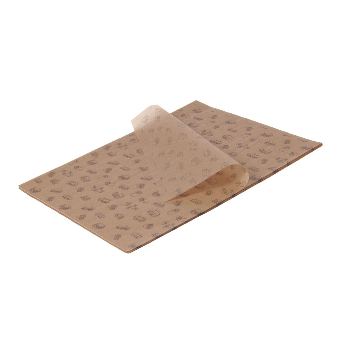 Einschlagpapier Snack 31x40cm Braun | Fettdicht