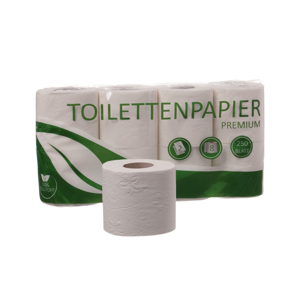 Toilettenpapier 2-lagig Premium | 8er Packung