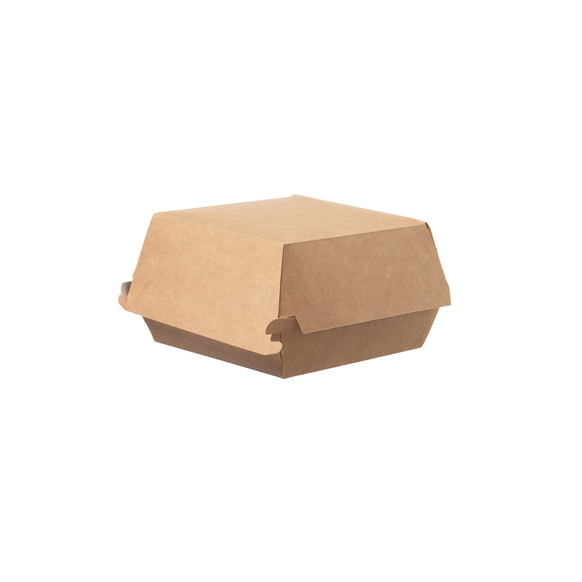 Hamburger Box 11x11x8cm Pappe Braun/Weiß