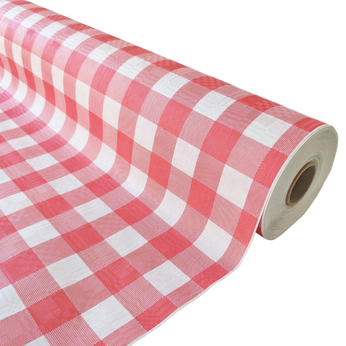 Papiertischdecke Rolle 50x1m Rot Kariert | Damast